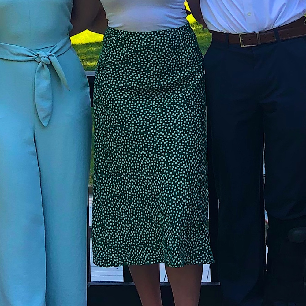 Green midi skirt